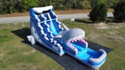 20' Shark Attack Dual Lane Waterslide + Slip n Slide