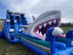 20' Shark Attack Dual Lane Waterslide + Slip n Slide