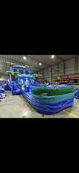 18' Island Ice Dual Lane Waterslide